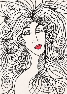 Beautiful Girl Sketch Art