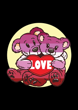 Lesbian Cute Bears Colors