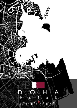 DOHA MAP QATAR