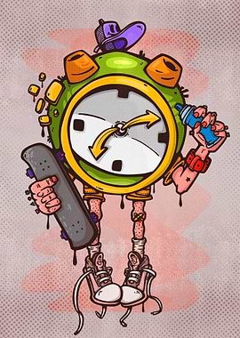 graffiti clock
