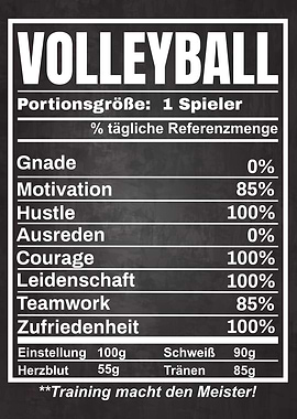 Volleyball Nutrition Facts