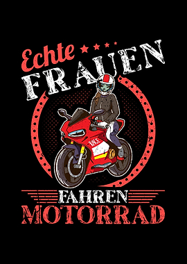 Motorradfahrerin Motorrad