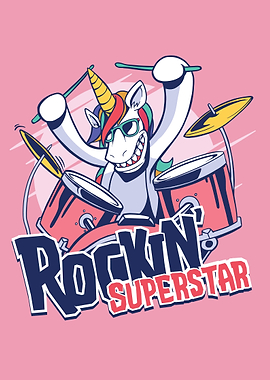 Unicorn drummer rockstar