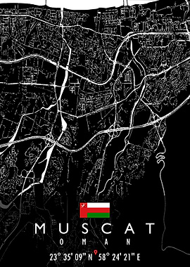 MUSCAT MAP OMAN