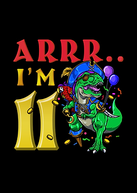 11th Birthday Pirate Dino