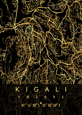 KIGALI MAP RWANDA