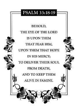 Psalm 33 18 19