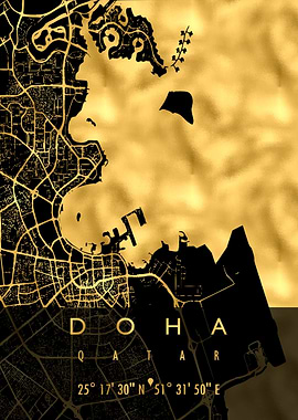 DOHA MAP QATAR