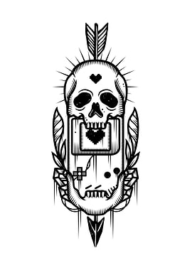 Game Over Tattoo Design