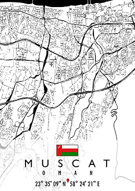 MUSCAT MAP OMAN