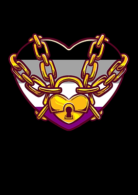 Asexual Heart Locked Pride