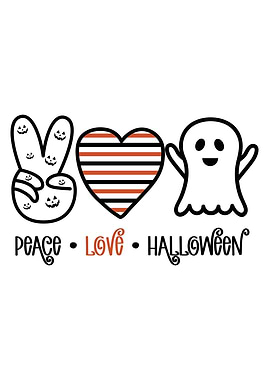 Peace Love Halloween