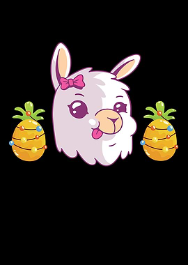 Tropical looking alpaca