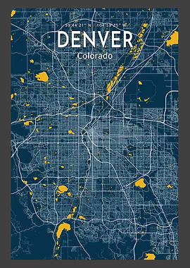 Denver Map Poster Denver