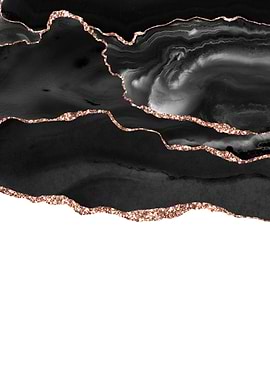 Black Rose Gold Agate 05