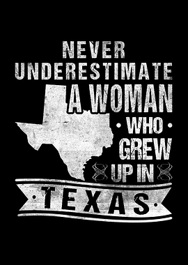 Vintage Texas Map Woman