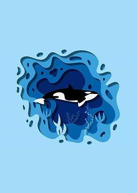Paper Cut Whale