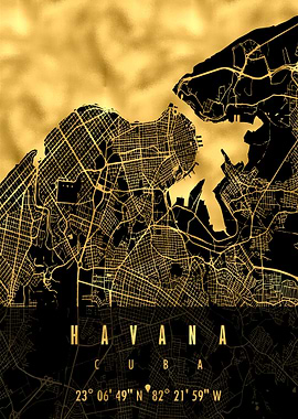 HAVANA MAP CUBA