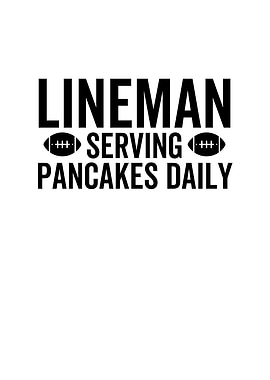 Lineman Serving Pancakes