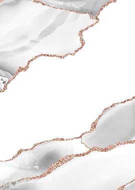 White Rose Gold Agate 07