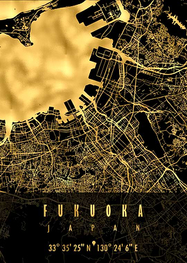 FUKUOKA MAP JAPAN