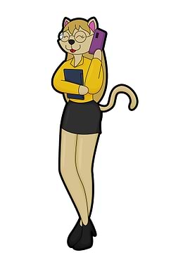 Cat Secretary Mobile phone