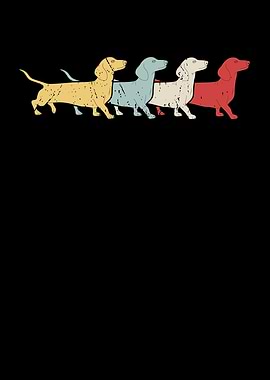Dachshund Retro Vintage