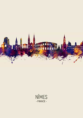 Nimes Skyline France