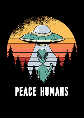 Alien peace human sign