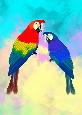 Parrot Bird painted