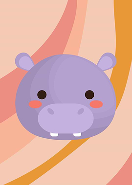Cute Hippo Illustration