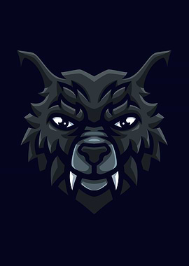 Black Wolf Illustration