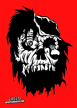 Jawless Zombie Horror Art