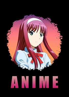 Anime Girl Art in Black