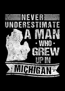 Vintage Michigan Map