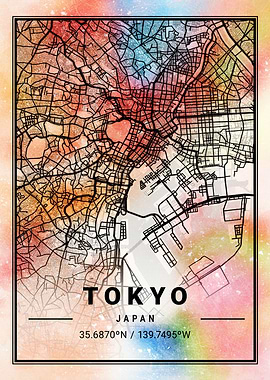 Tokyo City Map Japan