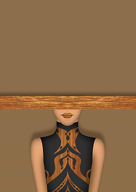 Wood and black fashion