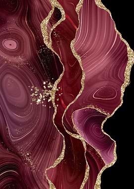 Burgundy Gold Glitter 01