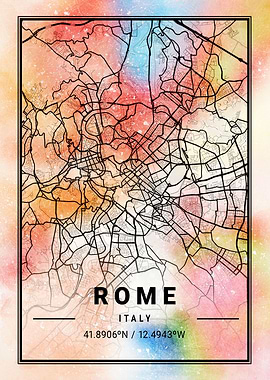 Rome City Map Italy