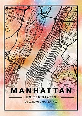 New York Manhattan Map USA