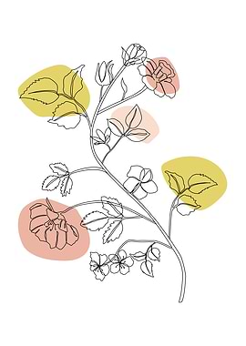 Flower One Line art Boho
