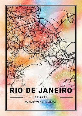 Rio De Janeiro Map Brazil