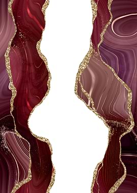 Burgundy Gold Glitter 06