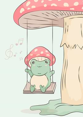 Cottagecore Aesthetic Frog