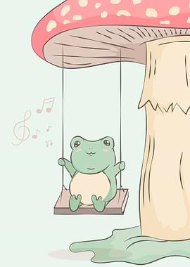 Cottagecore Aesthetic Frog