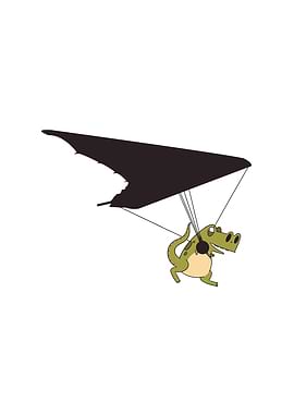 Hang gliding dinosaur