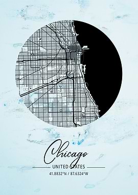 Chicago Alpha Watercolor