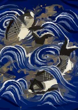 Japanese Abstract Fish
