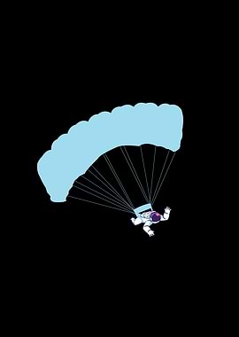 Hang gliding astronaut