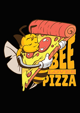 Bee loves pizza hug
